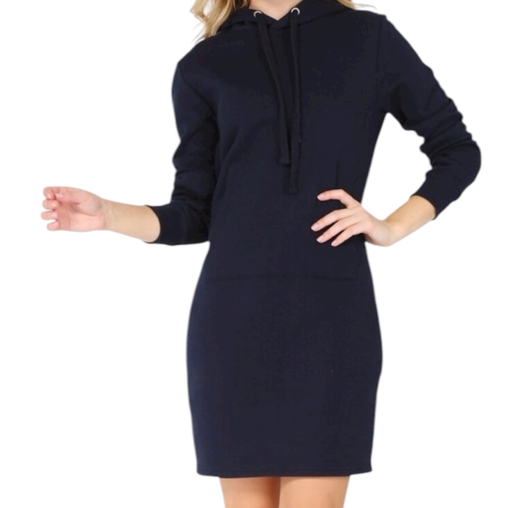 Rosio hoodie dress. Black. (M)
